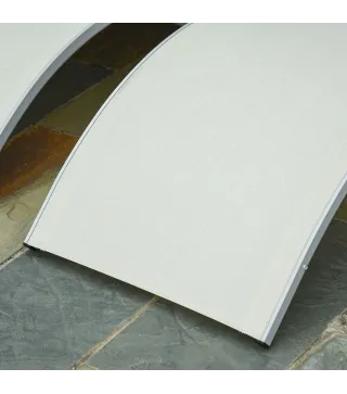 2 Tumbonas Plegables en Forma de S Ergonómica con Marco de Aluminio Texteline para Piscina Patio Jardín Terraza 165x61x63 cm Cre