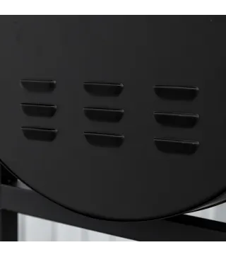 Barbacoa de Carbón con Parrilla Ajustable en Altura para Exterior Barbacoa Portátil con Estante de Almacenaje y Ruedas 90x45x96