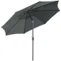 Sombrilla de Jardín Ø295x250 cm con Manivela Parasol Exterior con Mecanismo de Inclinación y Poste Desmontable de Metal para Ter Sombrilla de Jardín Ø295x250 cm con Manivela Parasol Exterior con Mecanismo de Inclinación y Poste Desmontable de Metal para Ter