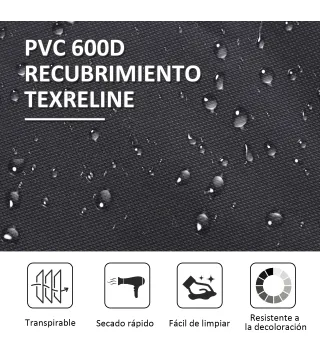 Cama de Acampada con 1 Bolsillo Lateral Bolsa de Transporte y Marco de Acero Carga 150 kg 190x68x52 cm Negro