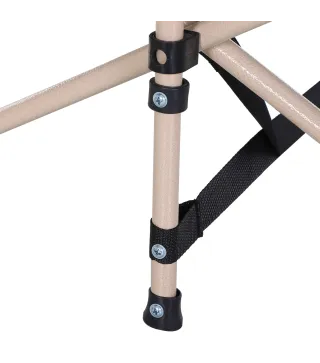 Cama de Acampada con 1 Bolsillo Lateral Bolsa de Transporte y Marco de Acero Carga 150 kg 190x68x52 cm Negro