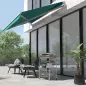 Toldo Manual 395x245 cm con Manivela Toldo Balcón Patio Terraza de Aluminio y Tejido Poliéster 280 g/m² Anti-UV Verde Toldo Manual 395x245 cm con Manivela Toldo Balcón Patio Terraza de Aluminio y Tejido Poliéster 280 g/m² Anti-UV Verde