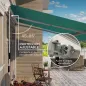 Toldo Manual 395x245 cm con Manivela Toldo Balcón Patio Terraza de Aluminio y Tejido Poliéster 280 g/m² Anti-UV Verde Toldo Manual 395x245 cm con Manivela Toldo Balcón Patio Terraza de Aluminio y Tejido Poliéster 280 g/m² Anti-UV Verde