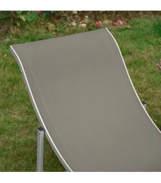 Conjunto de 2 Tumbonas de Jardín Tumbonas Plegables con Marco de Aluminio Texteline para Piscina Patio 165x61x63 cm Gris