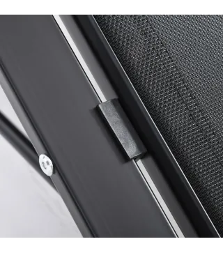 Set de 2 Tumbonas Jardín Exterior con Mesa Auxiliar de Vidrio Templado Tumbonas con Respaldo Reposabrazos para Patio Piscina Ter