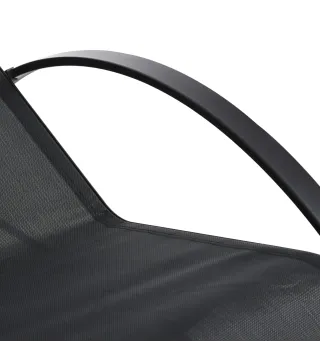 Set de 2 Tumbonas Jardín Exterior con Mesa Auxiliar de Vidrio Templado Tumbonas con Respaldo Reposabrazos para Patio Piscina Ter