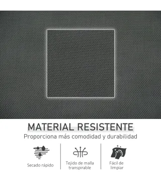Mecedora de Exterior Tumbona Mecedora con Reposabrazos Reposacabezas Acolchado y Bolsillo Lateral 150x62x88 cm Negro