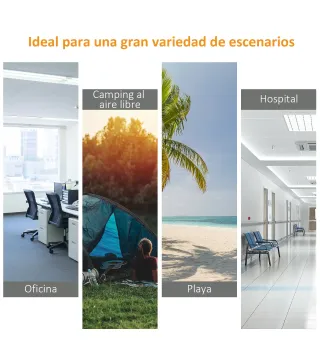 Cama de Acampada con 1 Bolsillo Lateral Bolsa de Transporte y Marco de Acero Carga 150 kg 190x68x52 cm Azul