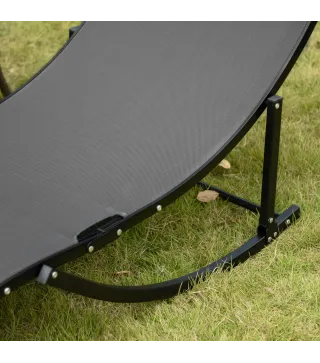 2 Tumbonas Plegables con Marco de Aluminio en Forma de S Carga de 120 kg para Piscina Terraza 165x61x63 cm Gris Oscuro