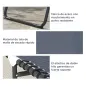 Tumbona Plegable y Ajustable de 4 Posiciones Silla Reclinable de Jardín con Sistema de Cordones para Exterior Marco Acero 197x58
