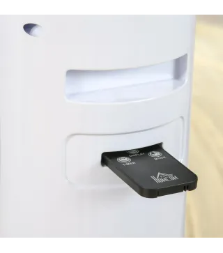 Ventilador de Torre Silencioso 45W con Control Remoto 3 Velocidades 3 Modos Temporizador 10H Oscilación 70° Blanco