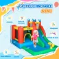 Castillo Inflable para Niños +3 Años con Tobogán Trampolín Piscina y Bolsa de Transporte 330x245x215 cm Multicolor