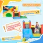 Castillo Inflable para Niños +3 Años con Tobogán Trampolín Piscina y Bolsa de Transporte 330x245x215 cm Multicolor