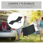 2 Tumbonas Plegables de Aluminio en Forma de S Ergonómica con Tela Texteline para Piscina Patio Jardín Terraza 165x61x63 cm Negr
