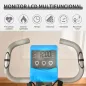 Bicicleta Estática Plegable con Respaldo 8 Niveles de Resistencia Volante Pantalla LCD Pulsómetro y Sillín Ajustable