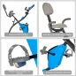 Bicicleta Estática Plegable con Respaldo 8 Niveles de Resistencia Volante Pantalla LCD Pulsómetro y Sillín Ajustable