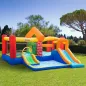 Castillo Hinchable con 2 Toboganes 2 Camas de Salto y Piscina para Niños +3 Años Incluye Inflador y Bolsa de Transporte para Int