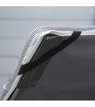 Cama de Acampada con Cojín Almohada Bolsillo Bolsa de Transporte y Marco de Acero Carga 150 kg 188x64,5x53 cm Azul