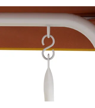 Balancín de Jardín Exterior de 2 Plazas con Patrón de León Toldo Ajustable en Ángulo Carga 60 kg 110x70x110 cm Amarillo