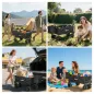 Carro Plegable con Bolsa Térmica Desmontable Longitud y Ángulo del Mango Ajustables y Bolsa de Transporte Negro
