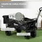 Carro Plegable con Bolsa Térmica Desmontable Longitud y Ángulo del Mango Ajustables y Bolsa de Transporte Negro