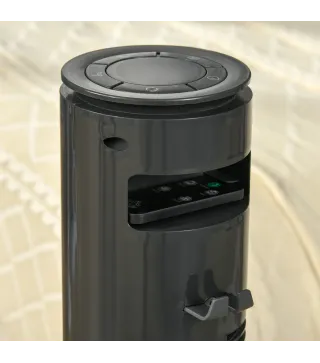 Ventilador de Torre Silencioso con Control Remoto 3 Velocidades 3 Modos Temporizador 10H Oscilación 70° Gris Oscuro