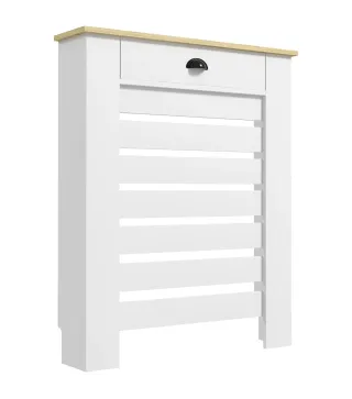 Cubre Radiadores de MDF con Cajón Cubierta para Radiador para Salón Dormitorio Pasillo 78x19x95,5 cm Blanco