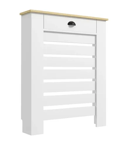 Cubre Radiadores de MDF con Cajón Cubierta para Radiador para Salón Dormitorio Pasillo 78x19x95,5 cm Blanco