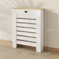 Cubre Radiadores de MDF con Cajón Cubierta para Radiador para Salón Dormitorio Pasillo 78x19x95,5 cm Blanco