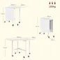 Mesa de Comedor Plegable para 4-6 Personas con Ruedas y Alas Abatibles Mesa Abatible para Cocina 120x80x73 cm Blanco