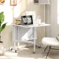 Mesa de Comedor Plegable para 4-6 Personas con Ruedas y Alas Abatibles Mesa Abatible para Cocina 120x80x73 cm Blanco