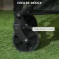 Carro de Jardín Plegable con Mango Telescópico Ajustable Puerta Trasera Expandible para Campaña y Compra Verde