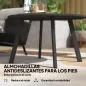 Mesa de Centro Redonda de Metal con Patas Antideslizantes y Borde Seguro para Patio Balcón Salón Ø70x42 cm Negro