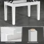 Banco para Piano con Ajustable en Altura de 48 a 58 cm Espacio de Almacenamiento Patas de Madera Blanco
