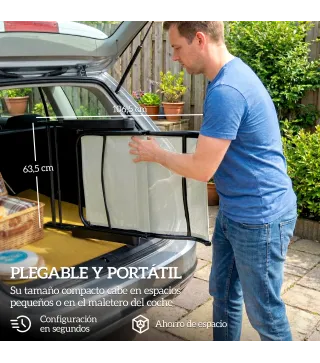 Pack de 2 Sillas Plegables Reclinables de Jardín Exterior con Respaldo Alto Ajustable en 5 Posiciones Reposapiés Gris