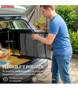 Pack de 2 Sillas Plegables Reclinables de Jardín Exterior con Respaldo Alto Ajustable en 5 Posiciones Reposapiés Gris