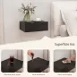 Set de 2 Mesillas de Noche de Pared Mesitas de Noche Flotantes con 1 Cajón para Dormitorio 40x30x15 cm Negro