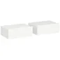 Set de 2 Mesillas de Noche de Pared Mesitas de Noche Flotantes con 1 Cajón para Dormitorio 40x30x15 cm Blanco