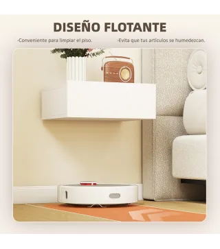 Set de 2 Mesillas de Noche de Pared Mesitas de Noche Flotantes con 1 Cajón para Dormitorio 40x30x15 cm Blanco