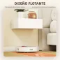 Set de 2 Mesillas de Noche de Pared Mesitas de Noche Flotantes con 1 Cajón para Dormitorio 40x30x15 cm Blanco