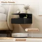 Juego de 2 Mesitas de Noche Flotantes con Cajón Montado en la Pared 35x32x22,5 cm Negro