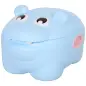 Orinal Infantil con Forma de Hipopótamo con Asas para Niños a partir de 6 Meses Inodoro de Aprendizaje 40x30x23 cm Azul