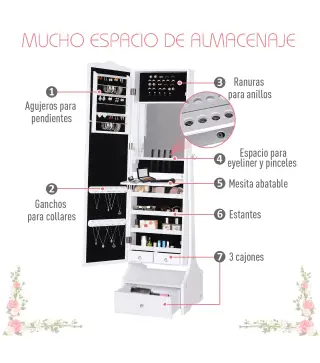 Espejo Joyero de Pie