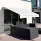 Toldo Manual Retráctil 350x250 cm, Toldo Exterior Terraza con Ángulo Ajustable, Brazo Articulado, Montaje a Pared, Estructura de