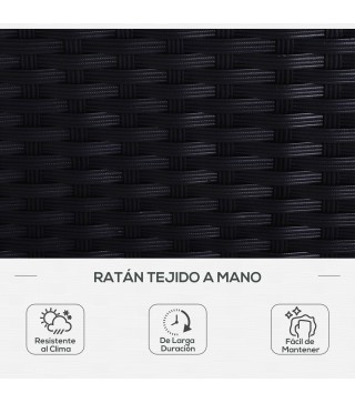 Set de 2 Tumbonas de Ratán