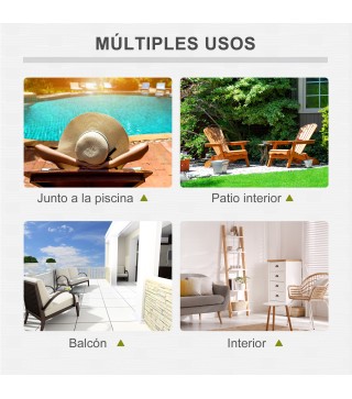 Set de 2 Tumbonas de Ratán