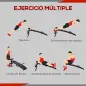 Banco de Abdominales Altura Ajustable Banco de Musculación Multifuncional para Fitness Entrenamiento de Espalda Abdominal Pierna