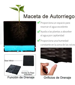 Conjunto de 2 Macetas Cuadradas