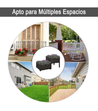 Conjunto de 2 Macetas Cuadradas