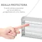 Lámpara Antimosquitos Eléctrico 30W Mata Mosquitos Eléctrico con Luz UV Efecto 60 m² 48,5x8,5x26,5 cm Gris